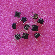 Кнопка тактовая 4pin 6x6x5mm - комплект 10 шт.